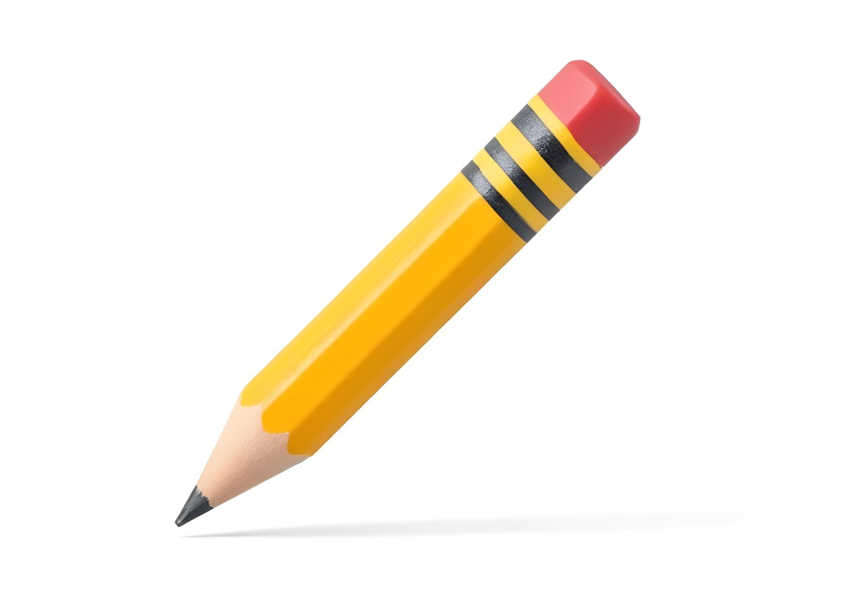 A Yellow Number Two Pencil With A Yellow Eraser On A White Background The Pencil Is Sharpened And Ready To Use 14 7a27