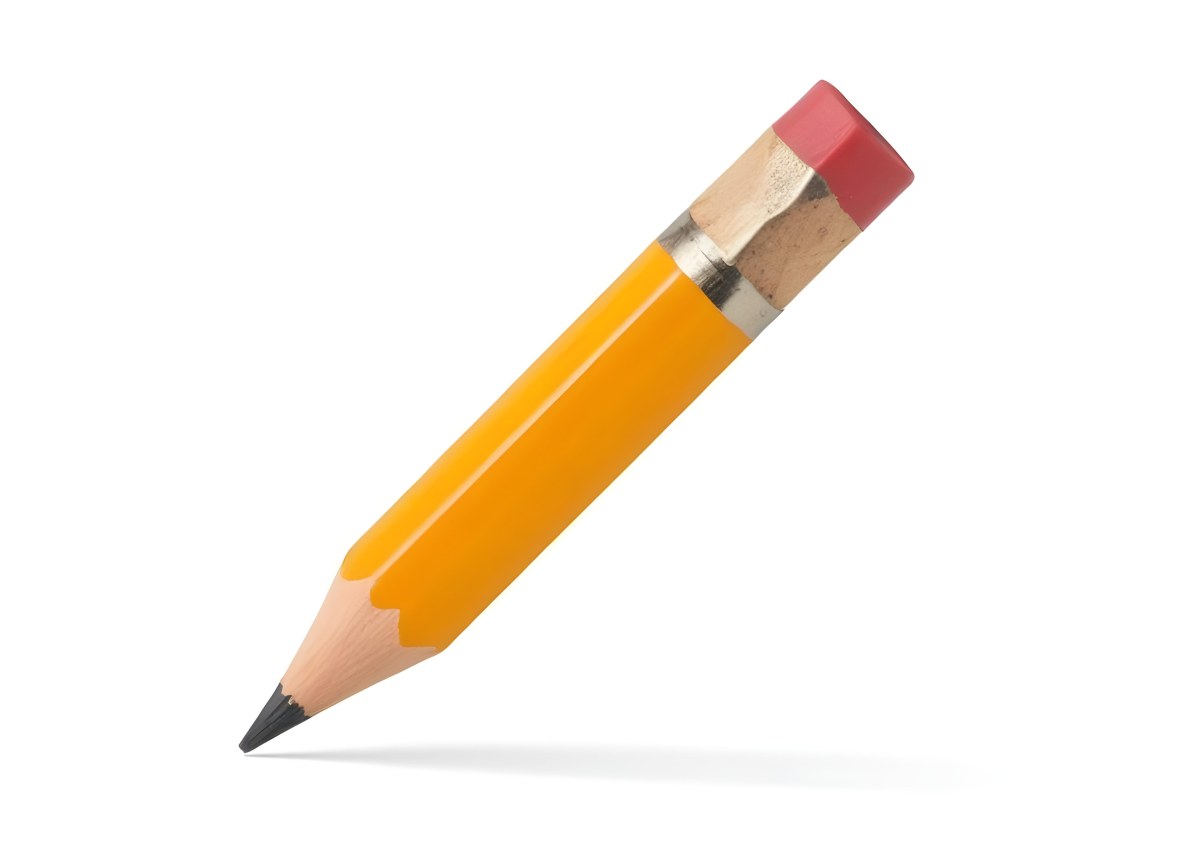 A Yellow Number Two Pencil With A Yellow Eraser On A White Background The Pencil Is Sharpened And Ready To Use 5 Afec