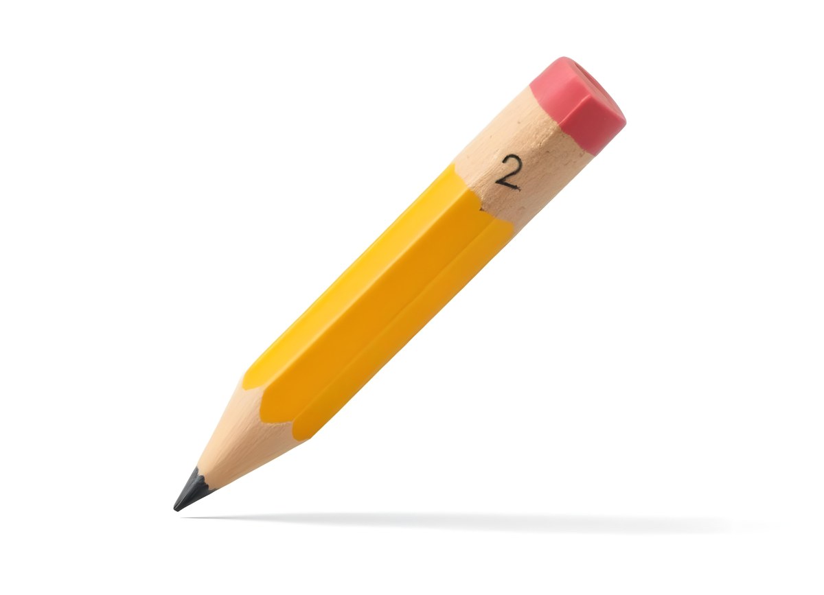A Yellow Number Two Pencil With A Yellow Eraser On A White Background The Pencil Is Sharpened And Ready To Use 6 56c8