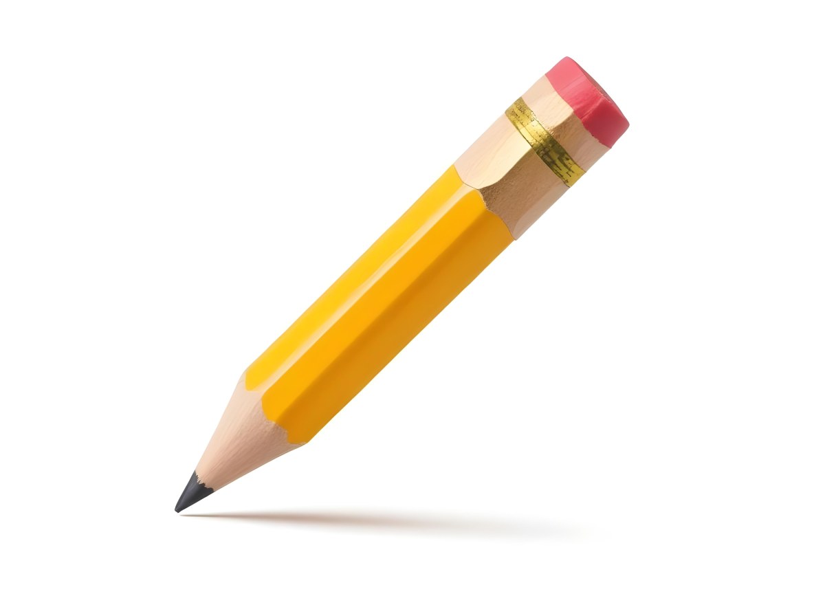 A Yellow Number Two Pencil With A Yellow Eraser On A White Background The Pencil Is Sharpened And Ready To Use 9 7682