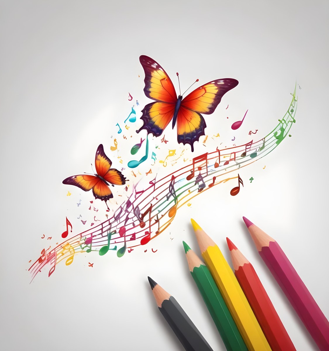 Digital Painting A Colorful Pencil