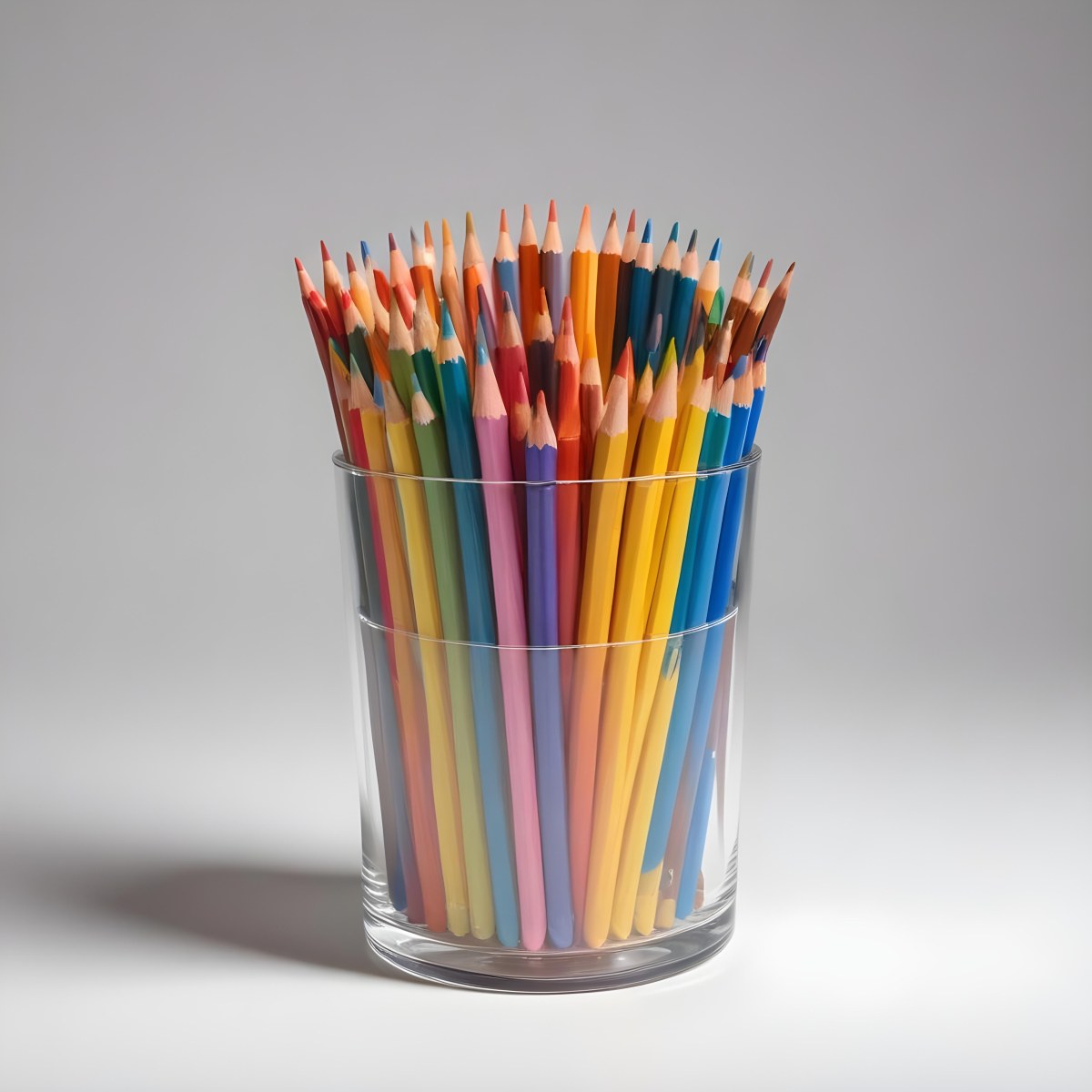 Digital Painting A Pot Filled With A Variety Of Colored Pencils Including Shades Of Red The Pot Is Split In Color With One Half Being Yellow And The Other Half Blue Two Small Capsules In Yellow And Orange Are Plac 9 F5ee