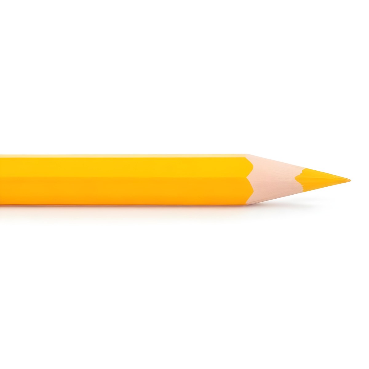 Yellow Pencil On A White Background 35 E741