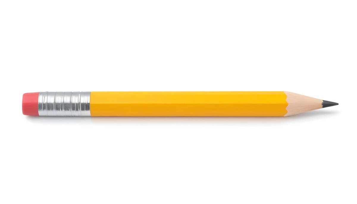 Yellow Pencil On A White Background 4 Adcc