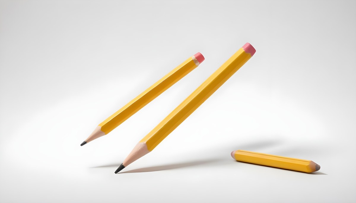Yellow Pencil On A White Background 5 C9e2