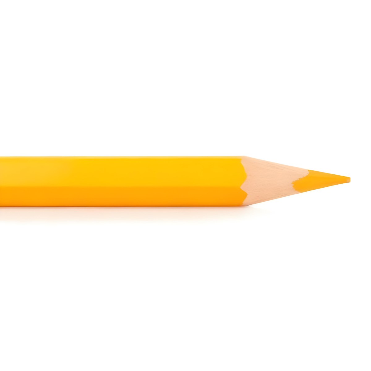 Yellow Pencil On A White Background 6 F569