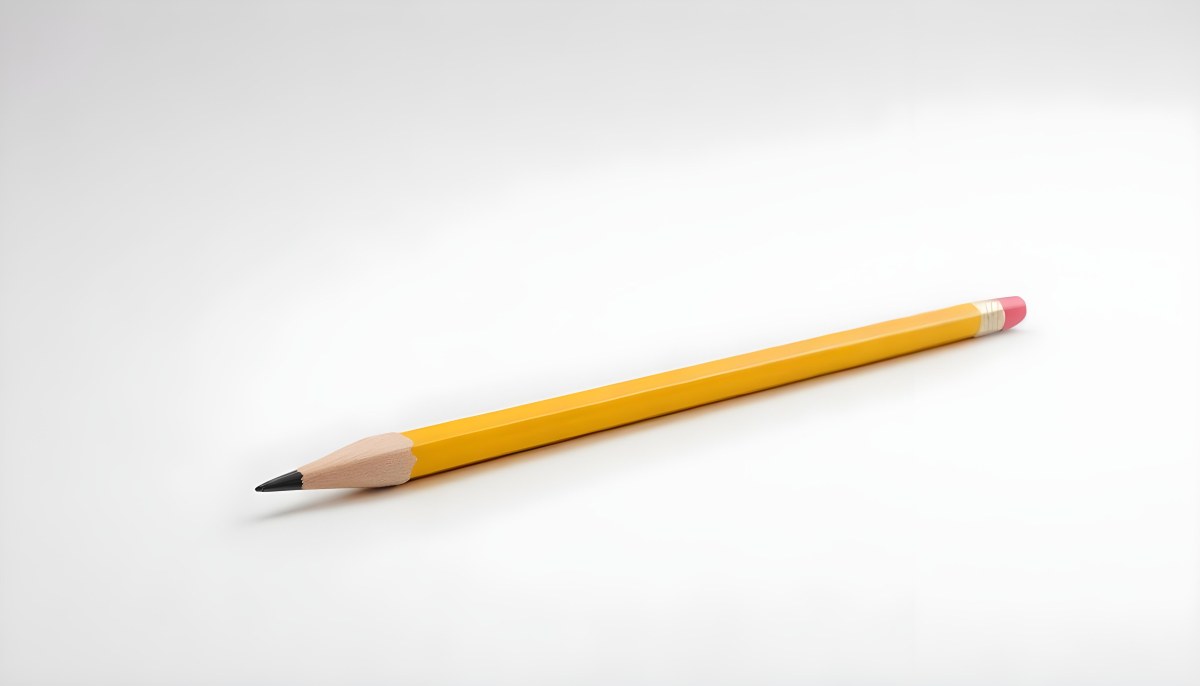 Yellow Pencil On A White Background 7 A085