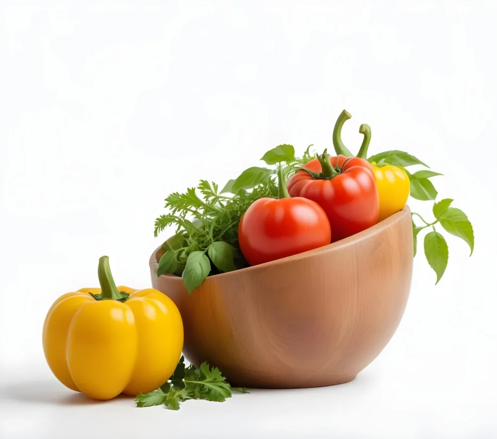A Collection Of Fresh Ingredients Arranged