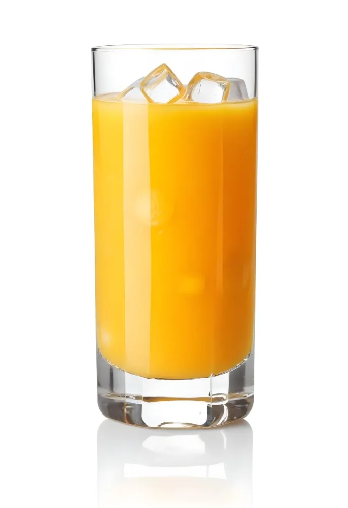 A Glass Of Fresh Orange Juice With Ice Cubes 14 Fa94