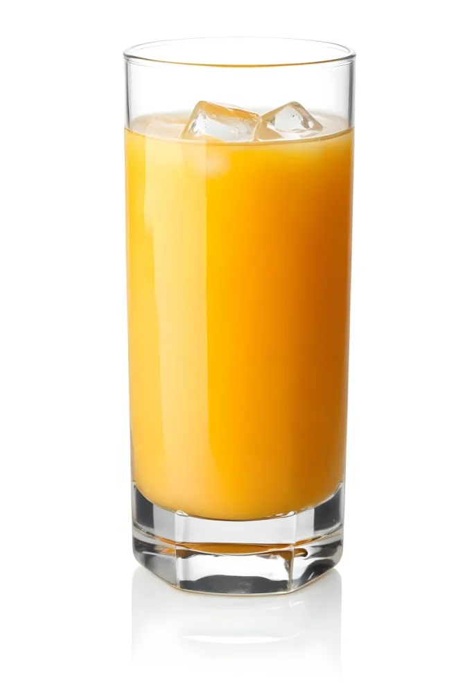 A Glass Of Fresh Orange Juice With Ice Cubes 2 E5ad