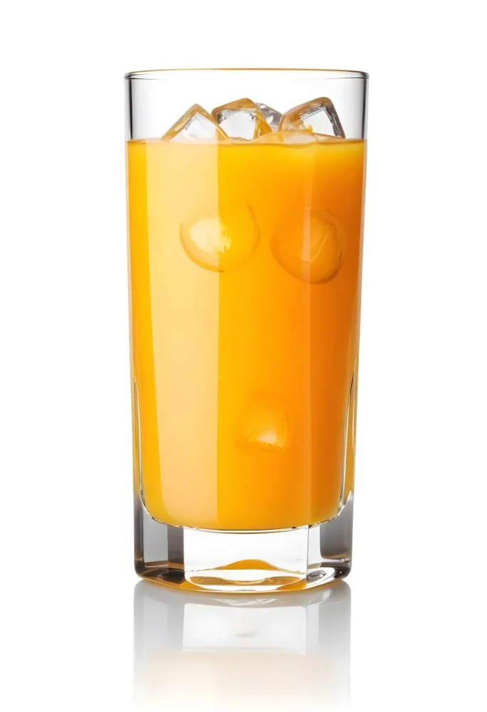 A Glass Of Fresh Orange Juice With Ice Cubes 20 6ceb