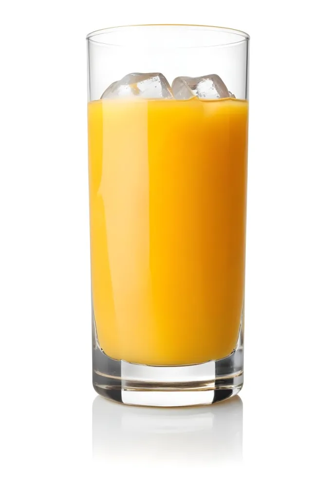 A Glass Of Fresh Orange Juice With Ice Cubes 23 4e88