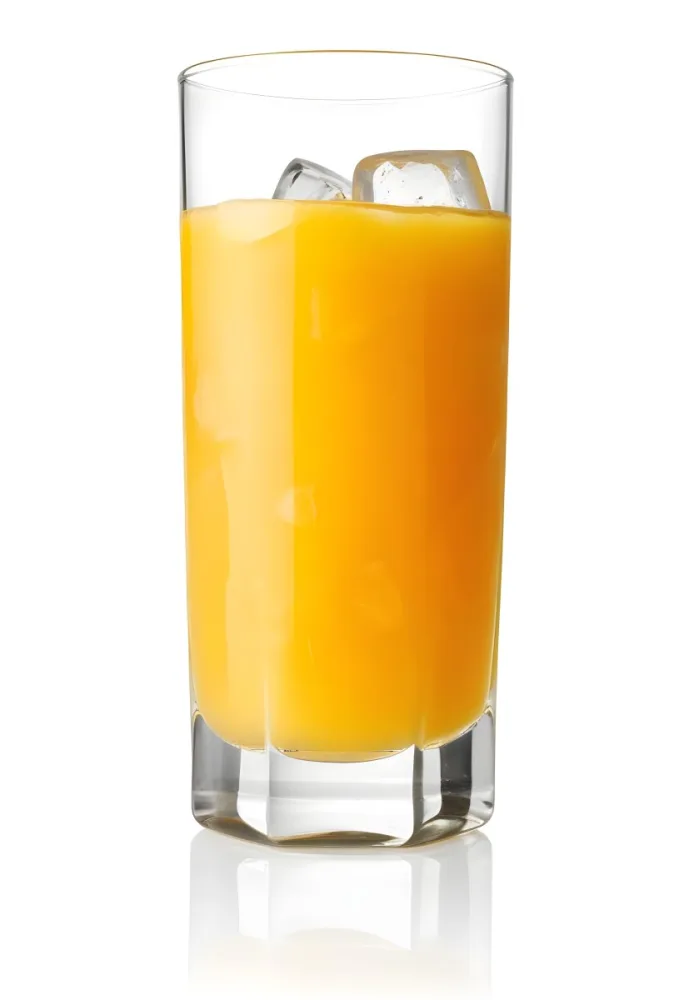 A Glass Of Fresh Orange Juice With Ice Cubes 5 0098