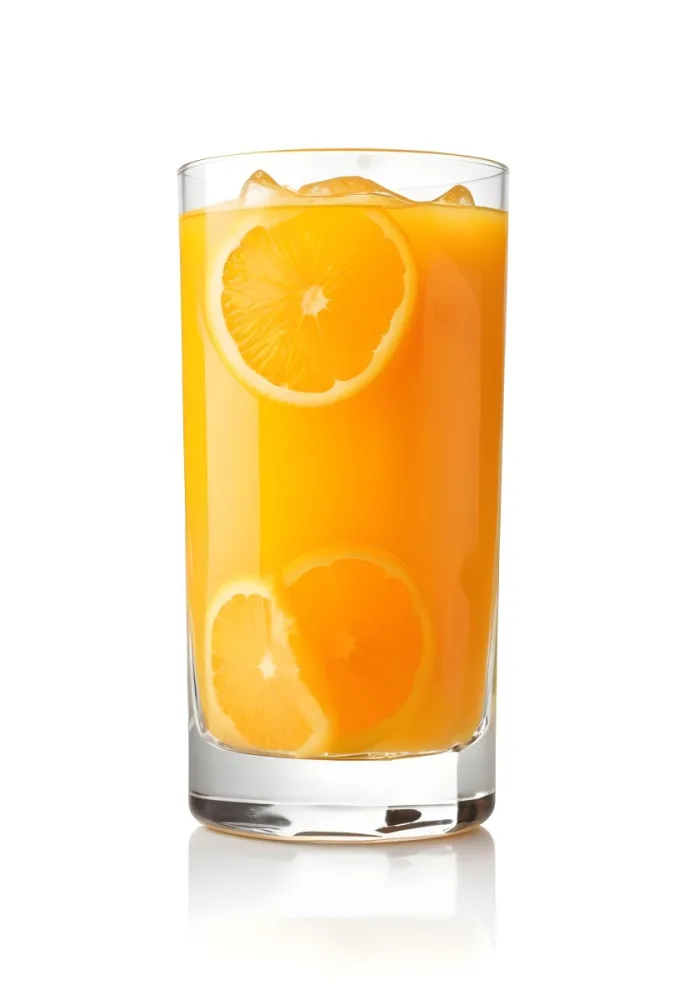 A Glass Of Fresh Orange Juice With Ice Cubes 6 F088