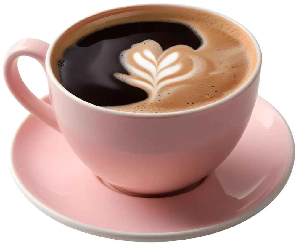 A Pink Ceramic Cup Filled With A Creamy Frothy Latte Or Cappuccino Featuring An Intricate Latte Art Design On The Surface Of The Drink Placed On A Wooden Table In A Sunlit Kitchen With Morning Ligh 14 Ad8c
