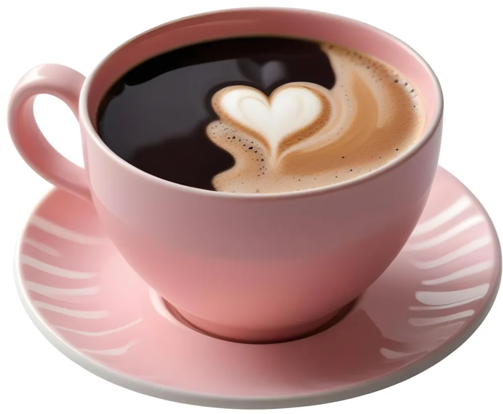 A Pink Ceramic Cup Filled With A Creamy Frothy Latte Or Cappuccino Featuring An Intricate Latte Art Design On The Surface Of The Drink Placed On A Wooden Table In A Sunlit Kitchen With Morning Ligh 7 C0fd