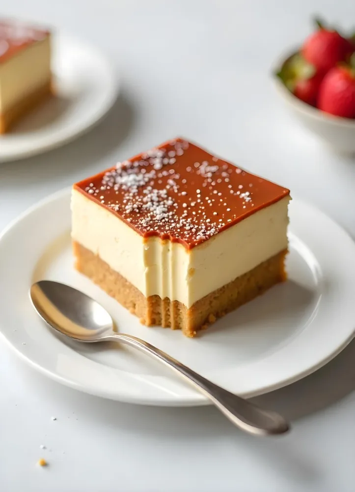 A Slice Of Tiramisu On A White Plate With A Spoon The Background Is A White Table 6 D38d