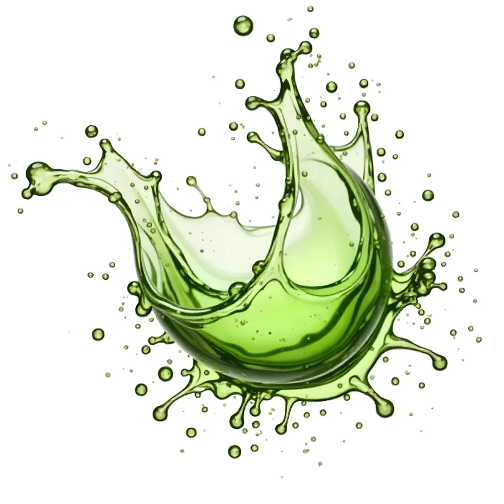 Green Liquid Splash With Droplets In The Air Dynamic Movement Vibrant Color Clean And Isolated Composition Studio Shot White Background 72 E0eb