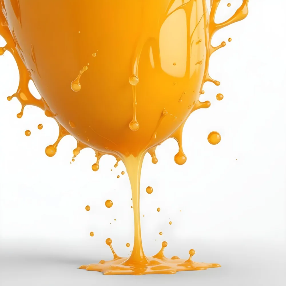 Orange Juice Splash With Liquid Drops Studio Shot White Background 17 Cb73