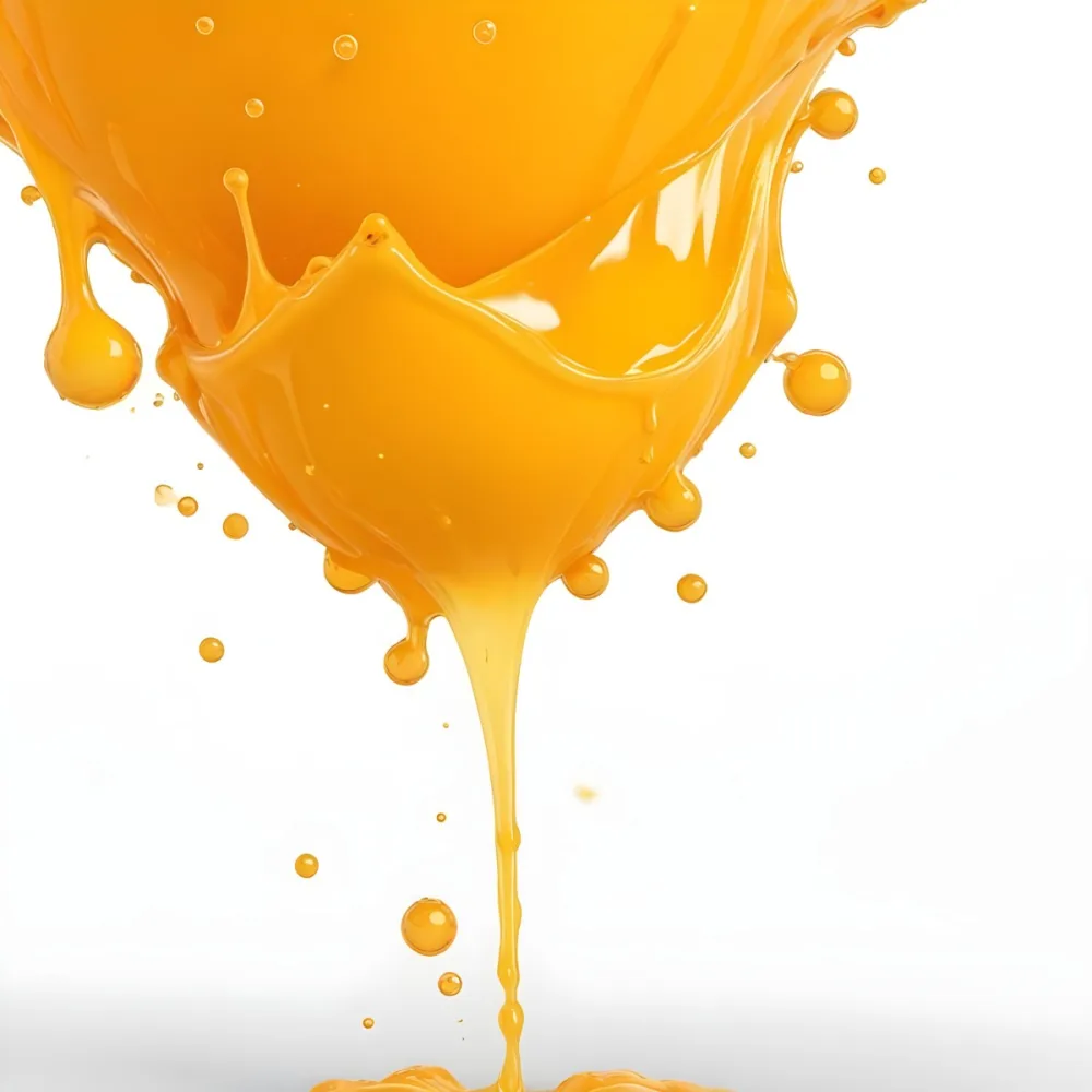 Orange Juice Splash With Liquid Drops Studio Shot White Background 18 B6ec