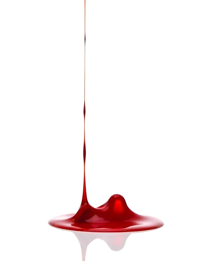 Red Liquid Pouring And Splashing On A White Surface Creating A Small Pool Clean And Simple Composition Studio Shot Bright Lighting 13 781a