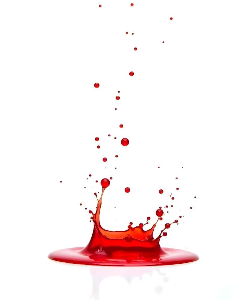 Red Liquid Pouring And Splashing On A White Surface Creating A Small Pool Clean And Simple Composition Studio Shot Bright Lighting 3 Bf31
