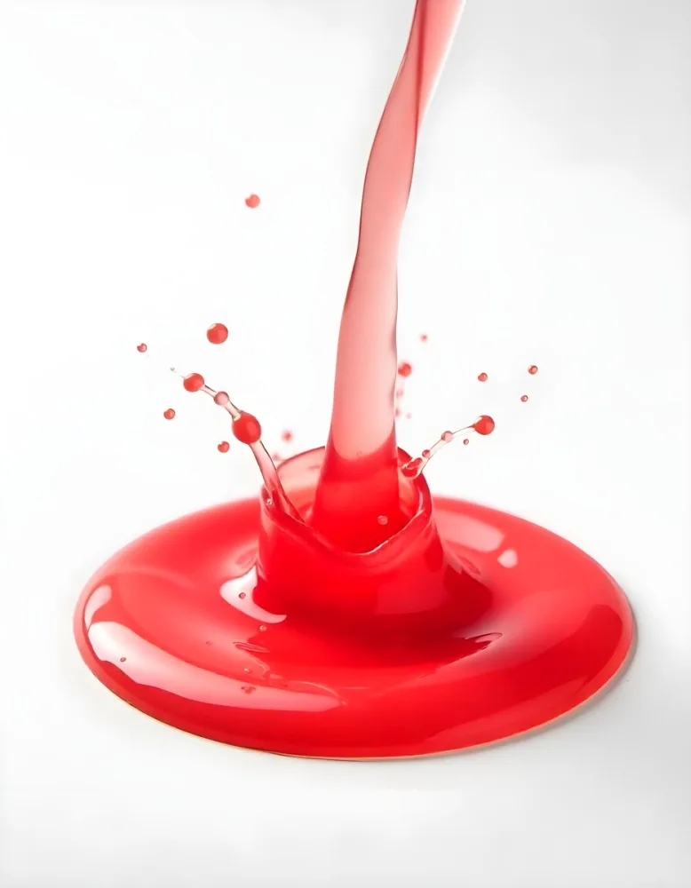 Red Liquid Pouring And Splashing On A White Surface Creating A Small Pool Clean And Simple Composition Studio Shot Bright Lighting 31 10fc