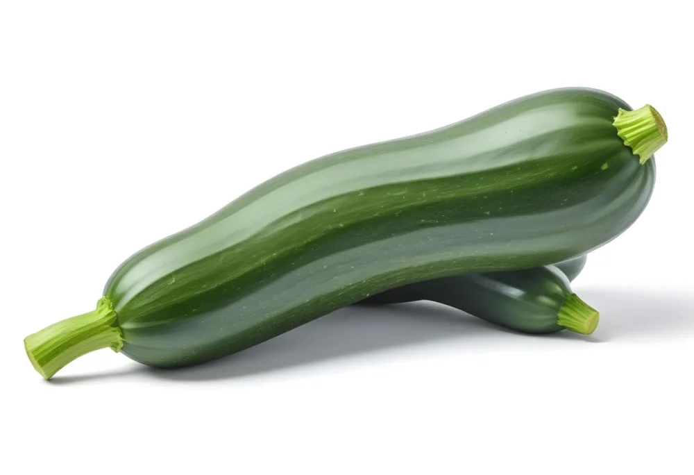 Three Green Zucchini Vegetables On A White Background 33 2b82