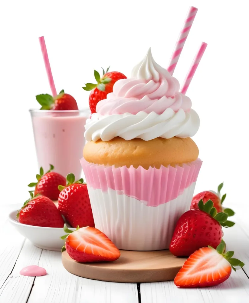 Two Desserts With Strawberries And Whipped Cream One In A Glass And One In A Cup The Desserts Have A Creamy Sweet Appearance And Are Garnished With Fresh Strawberry Slices 6 A619