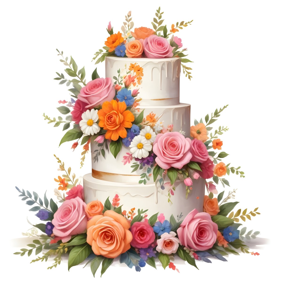A Beautiful Multi Tiered Wedding Cake Decorated With An Assortment Of Pink Flowers Including Roses And Other Floral Elements 74 5b64