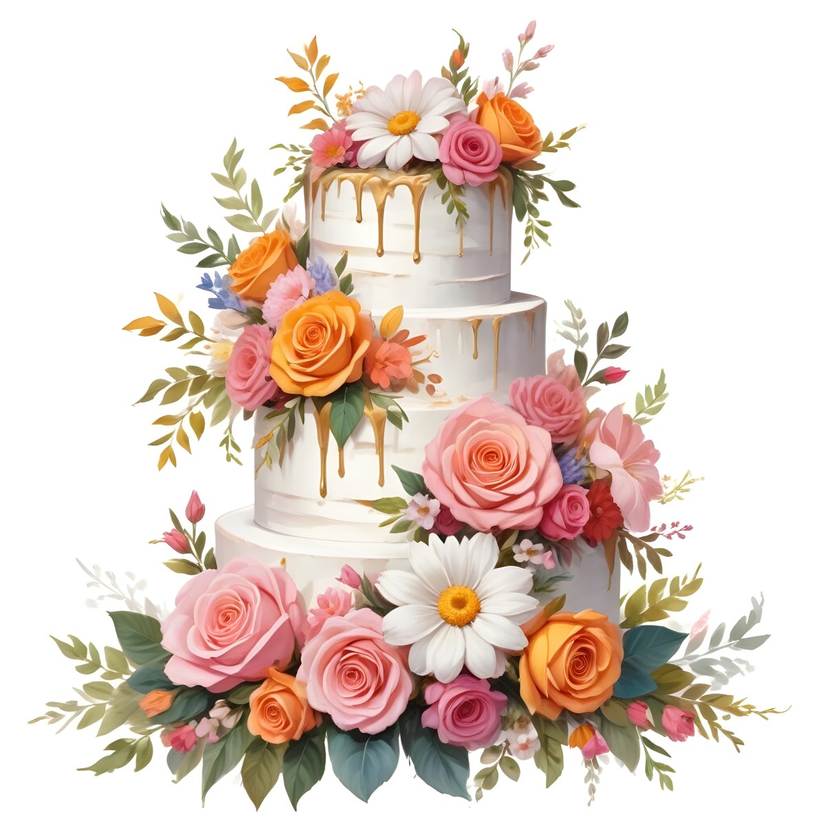 A Beautiful Multi Tiered Wedding Cake Decorated With An Assortment Of Pink Flowers Including Roses And Other Floral Elements 79 Abb3