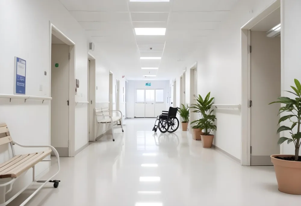 Empty Hospital Corridor