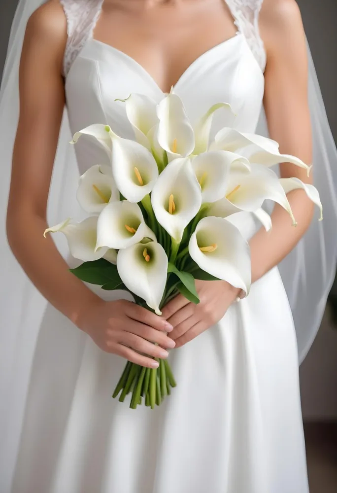 A Bouquet Of White Lily Of The Valley Flowers Held In A Person S Hands Against A Blurred Background 1 Ae17