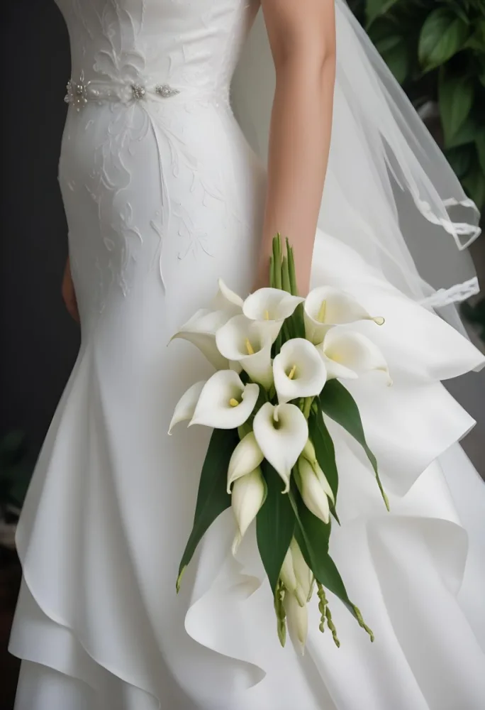 A Bouquet Of White Lily Of The Valley Flowers Held In A Person S Hands Against A Blurred Background 3 Bc68