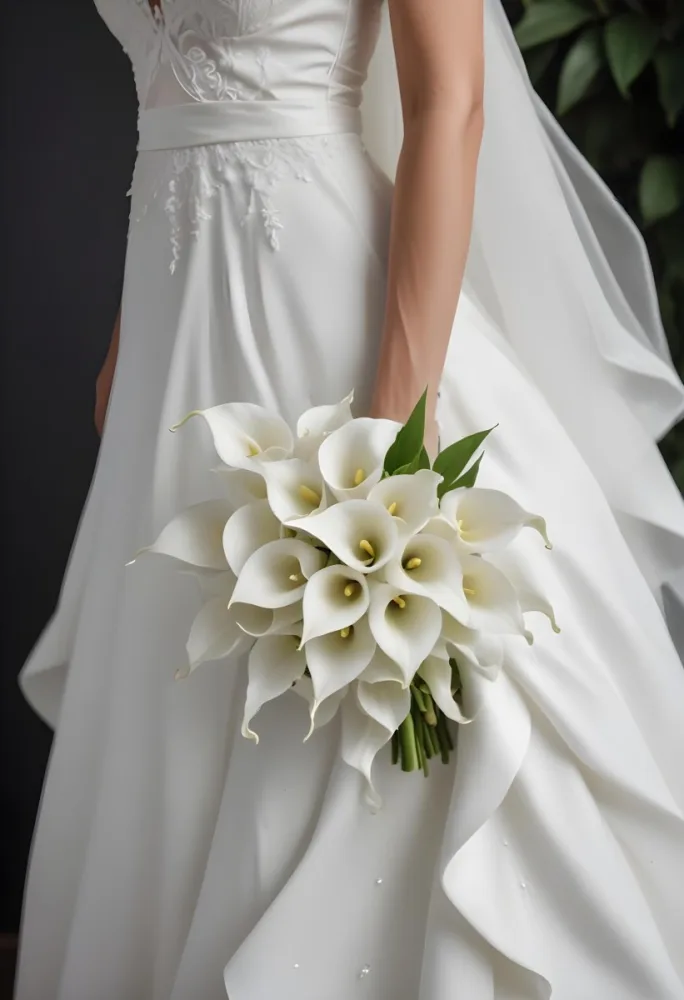 A Bouquet Of White Lily Of The Valley Flowers Held In A Person S Hands Against A Blurred Background 4 1cb6