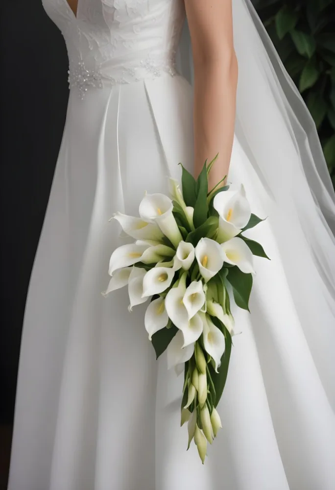 A Bouquet Of White Lily Of The Valley Flowers Held In A Person S Hands Against A Blurred Background 5 Cdbb