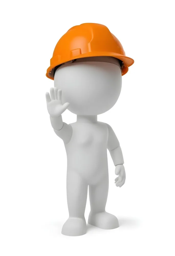 Minimal Soft Studio Light Photography A Small Stylized Humanoid Figure With A Smooth Featureless Surface Wearing An Orange Construction Helmet The Figure Is Standing Upright With One Hand Raised In A Waving Gesture 6 Ebfb
