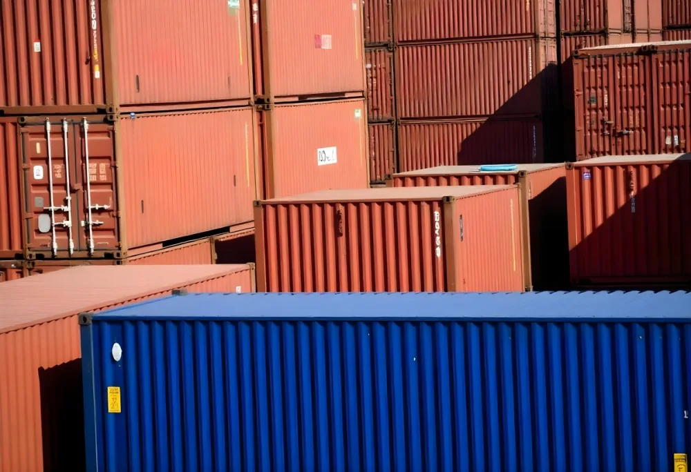 Stacks Of Colorful Shipping Containers In A Storage Yard 15 6575