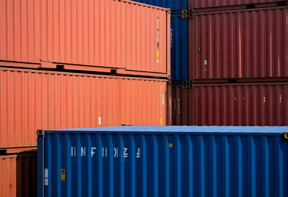 Stacks Of Colorful Shipping Containers In A Storage Yard 4 181f