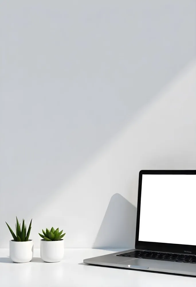 A Blank Black Canvas With A White Frame Two Small Succulent Plants And A White Wall Background 51 062e