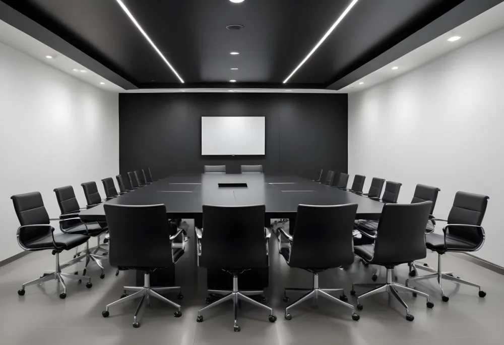 A Modern Minimalist Conference Room