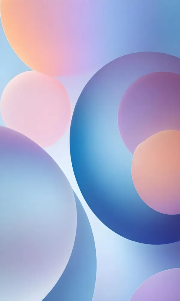Minimal Soft Studio Light Photography Smooth Abstract Shapes Resembling Bubbles In Shades Of Blue Purple And Soft Pastel Colors With A Light Gradient Background High Detail Solid Bold Color Background 35 50fc