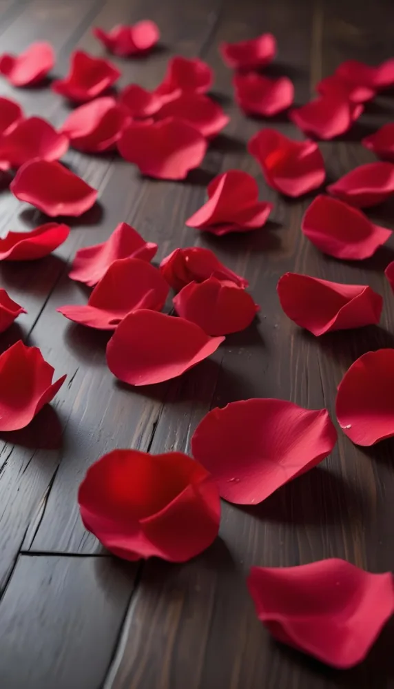 35mm Film Photography Red Rose Petals Scattered On A Wooden Surface The Petals Vary In Orientation And Overlap Slightly Creating A Vibrant Contrast Against The Dark Wood White Rose Petals Scattered On A Metal Surface 6 E93a
