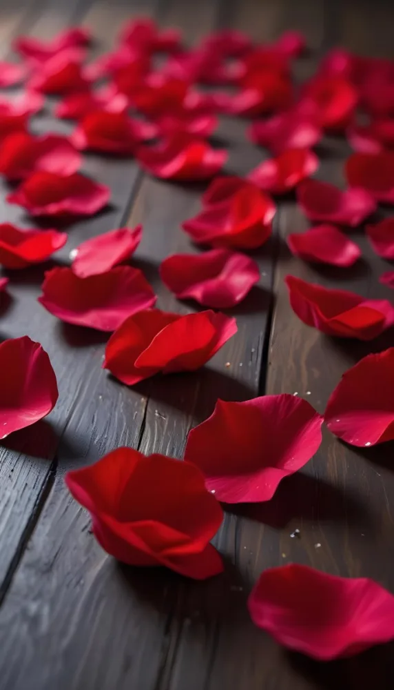 35mm Film Photography Red Rose Petals Scattered On A Wooden Surface The Petals Vary In Orientation And Overlap Slightly Creating A Vibrant Contrast Against The Dark Wood White Rose Petals Scattered On A Metal Surface 8 54a9
