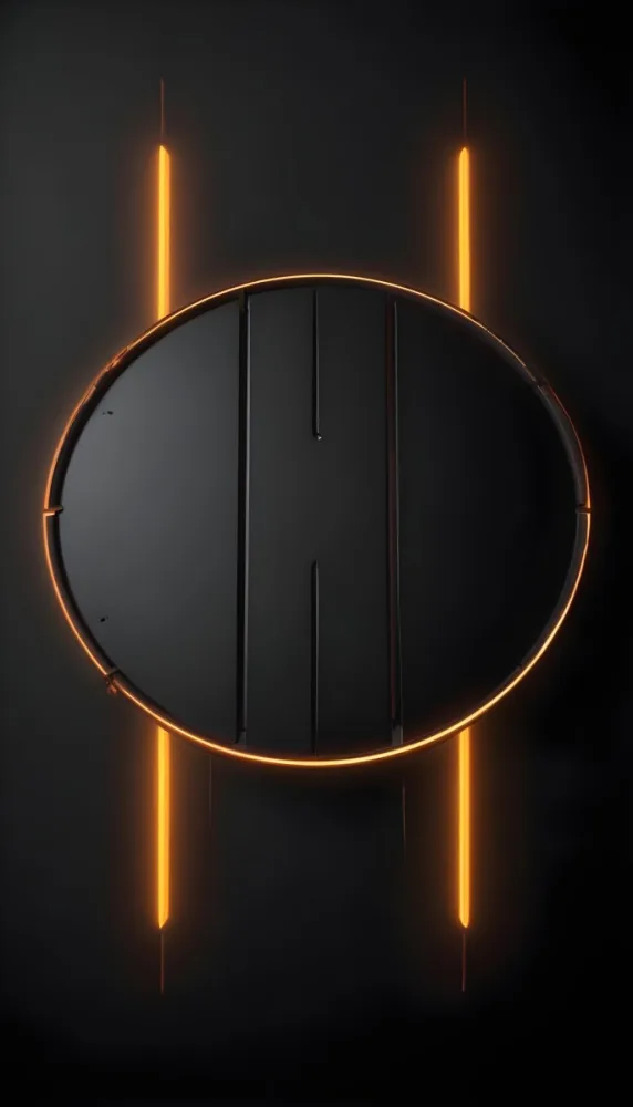 3d Model A Black Circle With A Black Outline In The Center Of A Black Background With Two Vertical Black Lines Figure Octane Render Volumetric Highly Detailed Videogame Aesthetic 5 Ee4a