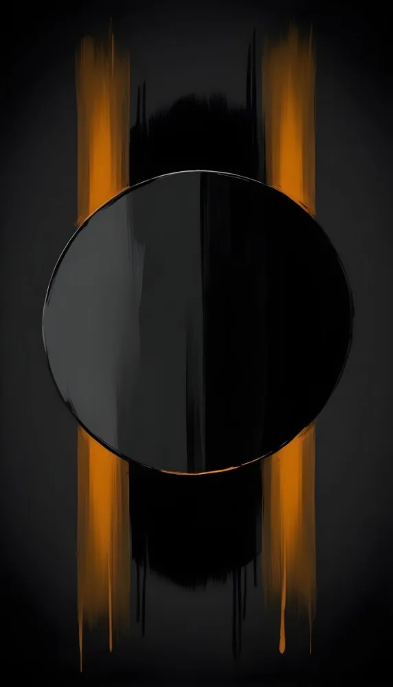 3d Model A Black Circle With A Black Outline In The Center Of A Black Background With Two Vertical Black Lines Figure Octane Render Volumetric Highly Detailed Videogame Aesthetic 6 8aac