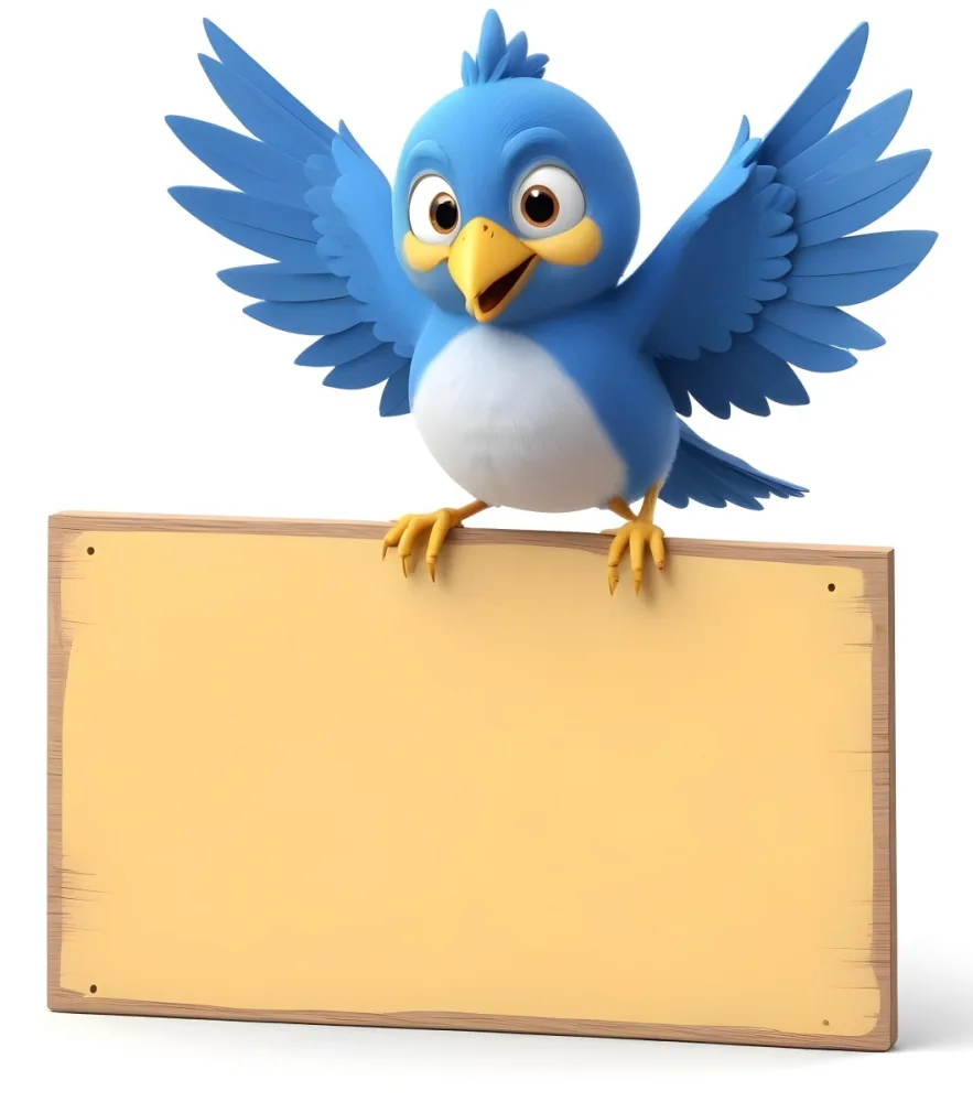 A Cartoon Blue Bird
