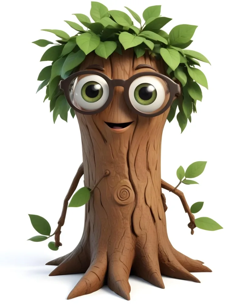 A Cartoon Tree Character