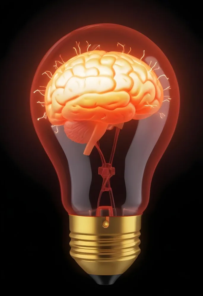 3d Model A Light Bulb With A Brain Inside The Brain Is Glowing The Background Is Black Figure Octane Render Volumetric Highly Detailed Videogame Aesthetic 19 7f2e