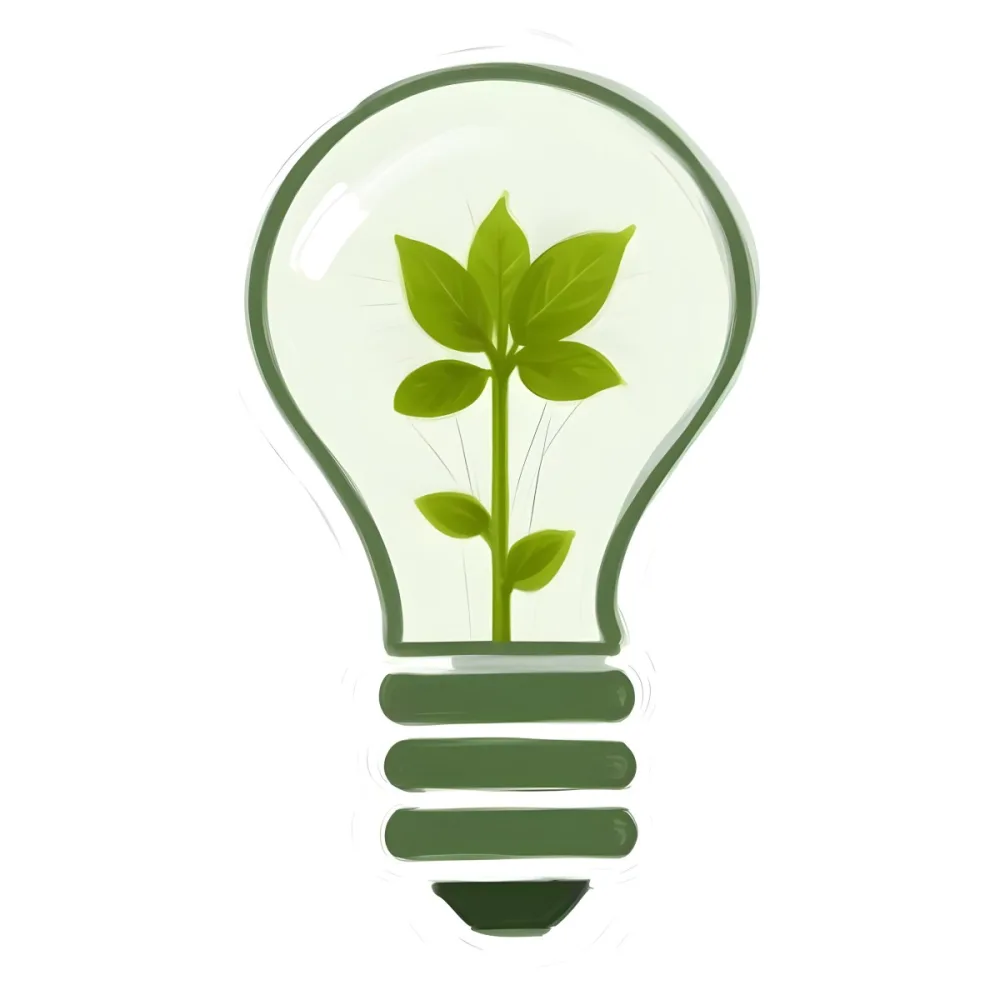 3d Model A Light Bulb With A Green Plant Inside The Bulb Is White And The Plant Is Green The Background Is White Figure Octane Render Volumetric Highly Detailed Videogame Aesthetic 25 05c7